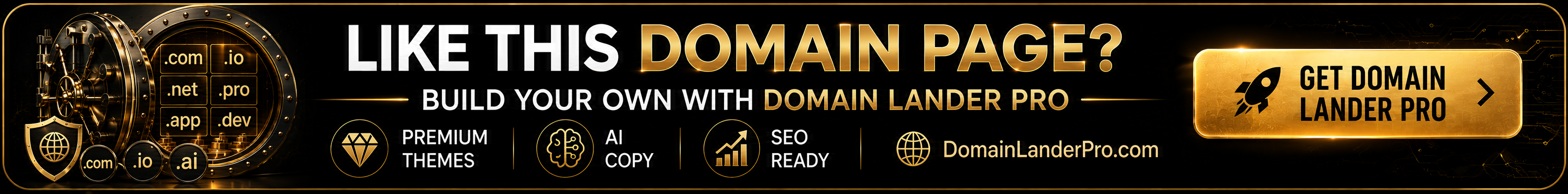 Like this domain page? Build your own with Domain Lander Pro.