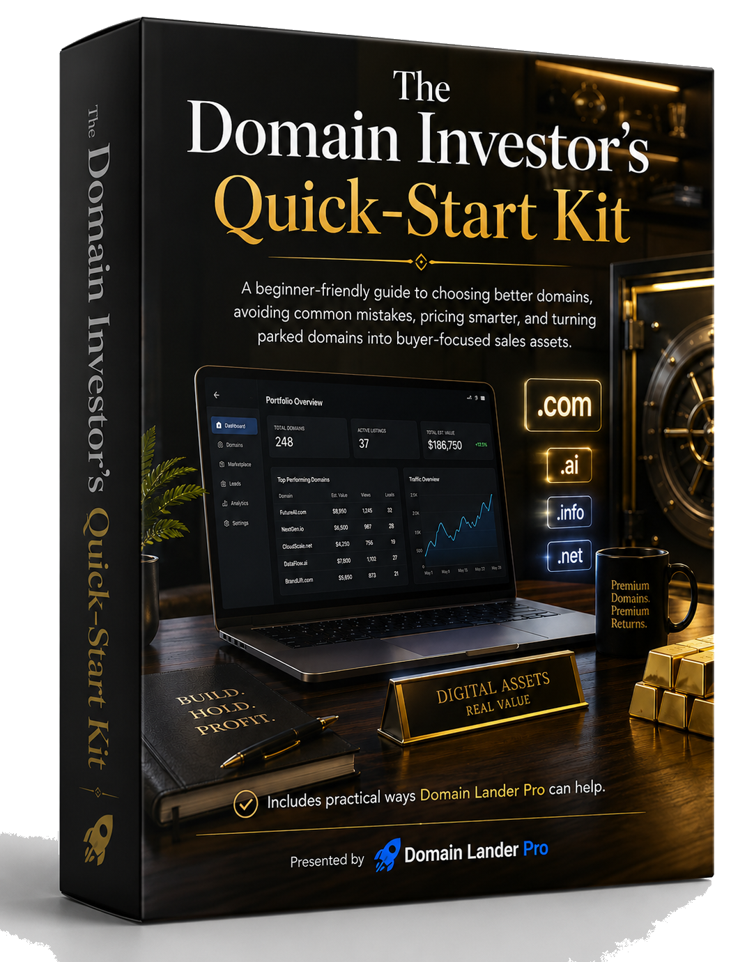 The Domain Investor Quick-Start Kit product box